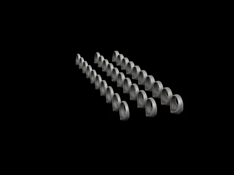 Jewelry Signet Ring v30 S M L Sizes Pack 3D Print Model