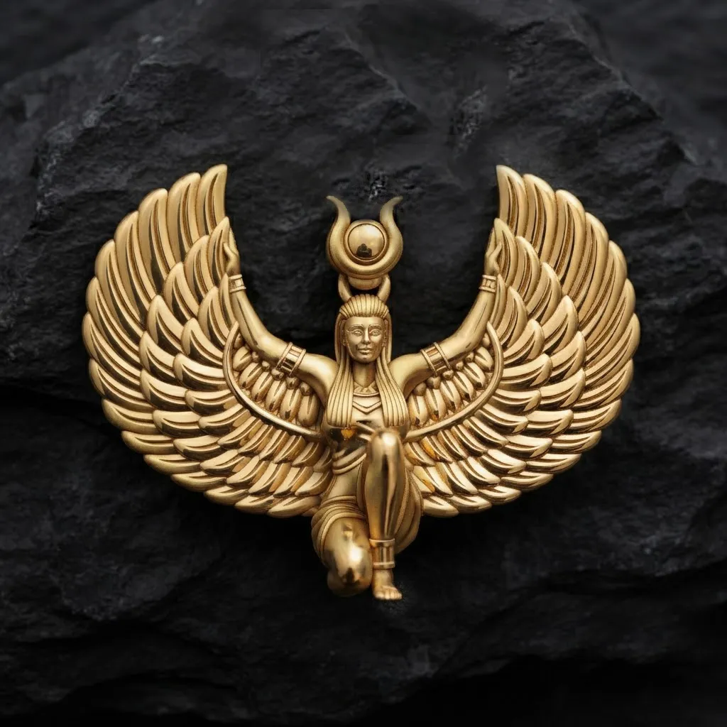 Isis Egyptian Goddess Pendant v15 3D print model 3D Print Model .c4d .max .obj .3ds .fbx .stl .blend 