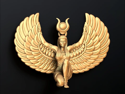 Isis Egyptian Goddess Pendant v15 3D print model 3D Print Model