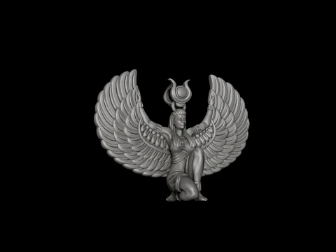 Isis Egyptian Goddess Pendant v15 3D print model 3D Print Model
