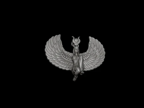 Isis Egyptian Goddess Pendant v15 3D print model 3D Print Model