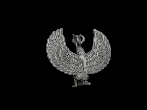 Isis Egyptian Goddess Pendant v15 3D print model 3D Print Model