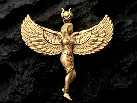 Isis Egyptian Goddess Pendant v16 3D print model 3D Print Model