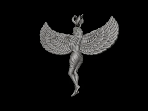 Isis Egyptian Goddess Pendant v16 3D print model 3D Print Model