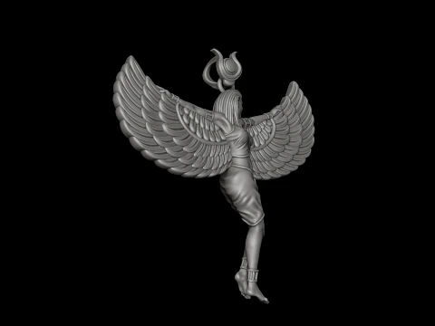 Isis Egyptian Goddess Pendant v16 3D print model 3D Print Model