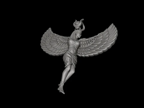 Isis Egyptian Goddess Pendant v16 3D print model 3D Print Model