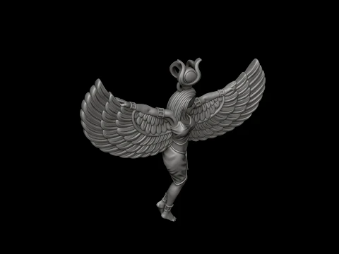 Isis Egyptian Goddess Pendant v16 3D print model 3D Print Model