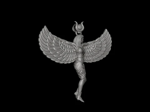 Isis Egyptian Goddess Pendant v16 3D print model 3D Print Model