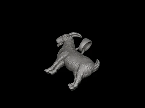 Goat Pendant 3D print model 3D Print Model