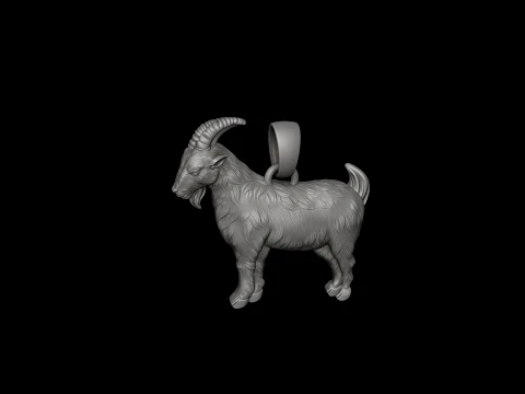Goat Pendant 3D print model 3D Print Model