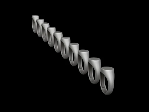 Jewelry Ring v1 L Size 3D print model 3D Print Model