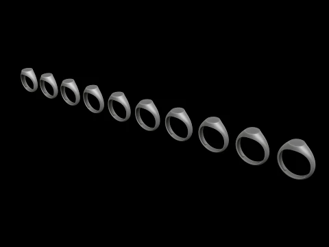 Jewelry Ring v1 L Size 3D print model 3D Print Model