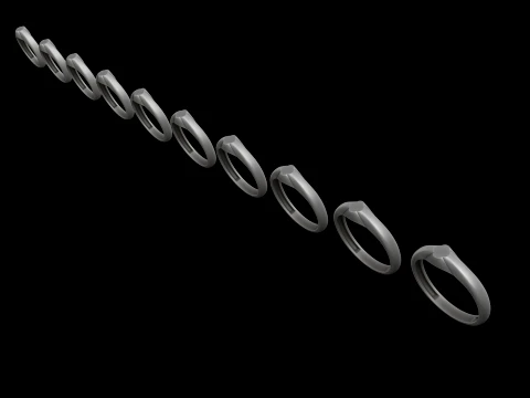 Jewelry Ring v2 S Size 3D print model 3D Print Model