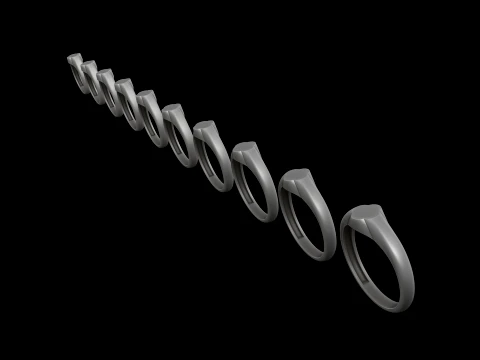 Jewelry Ring v2 M Size 3D print model 3D Print Model
