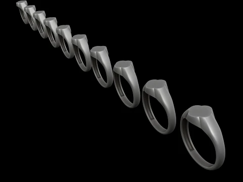Jewelry Ring v2 L Size 3D print model 3D Print Model