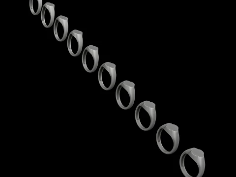 Jewelry Ring v2 L Size 3D print model 3D Print Model