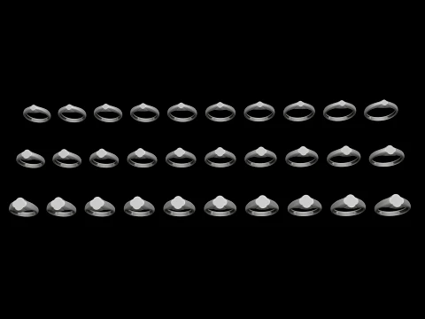 Jewelry Ring v2 S M L Sizes Pack 3D Print Model