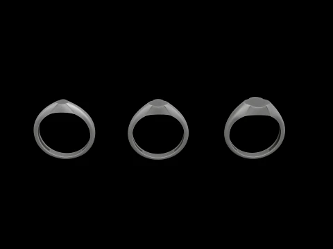 Jewelry Ring v2 S M L Sizes Pack 3D Print Model