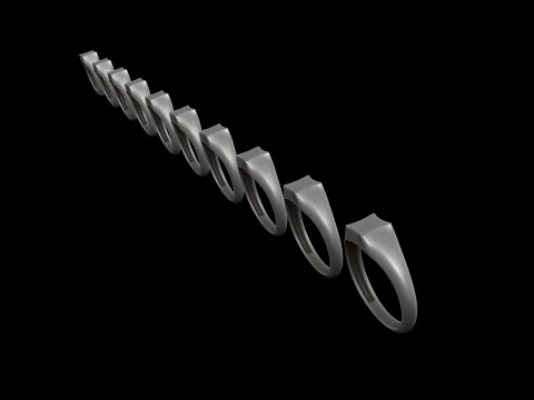 Jewelry Ring v3 L Size 3D print model 3D Print Model