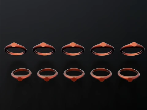 Jewelry Ring v4 S Size 3D print model 3D Print Model