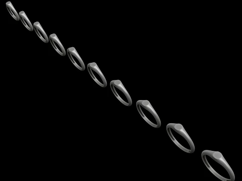 Jewelry Ring v4 S Size 3D print model 3D Print Model