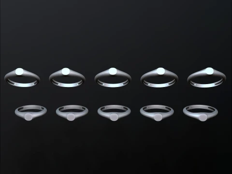 Jewelry Ring v4 M Size 3D print model 3D Print Model