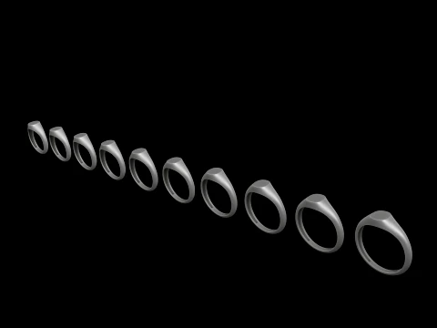 Jewelry Ring v4 M Size 3D print model 3D Print Model