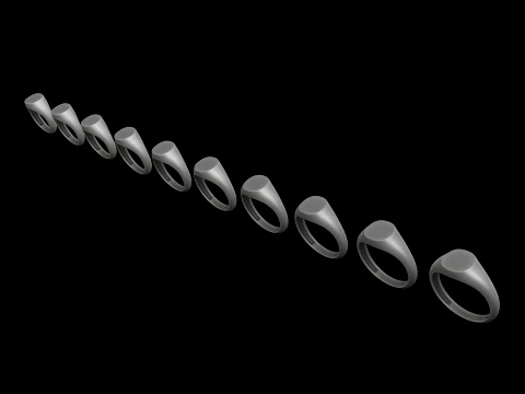 Jewelry Ring v4 L Size 3D print model 3D Print Model