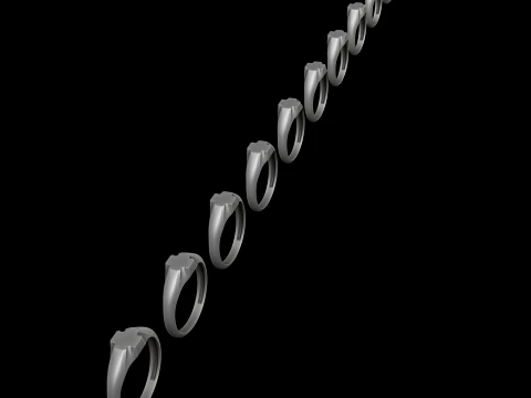 Jewelry Ring v5 M Size 3D print model 3D Print Model
