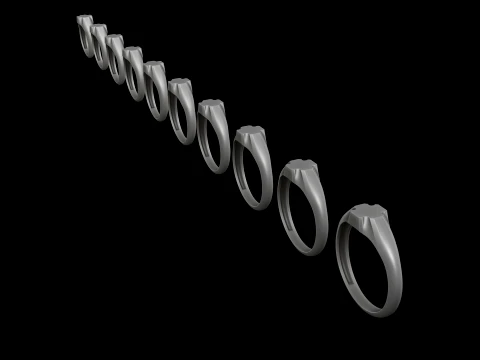 Jewelry Ring v5 M Size 3D print model 3D Print Model