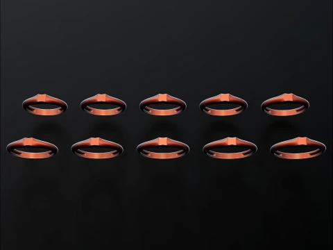 Jewelry Ring v7 S Size 3D print model 3D Print Model