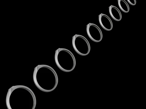 Jewelry Ring v7 S Size 3D print model 3D Print Model