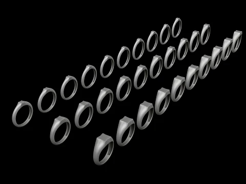 Jewelry Ring v7 S M L Sizes Pack 3D Print Model
