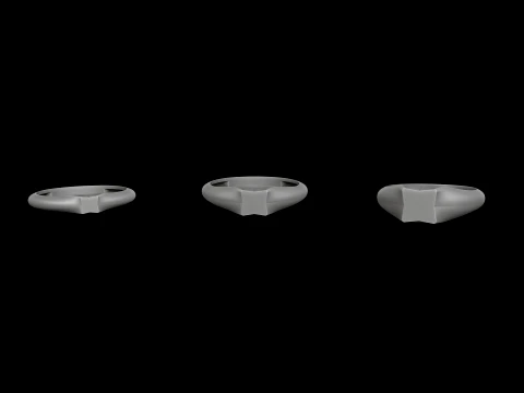 Jewelry Ring v7 S M L Sizes Pack 3D Print Model