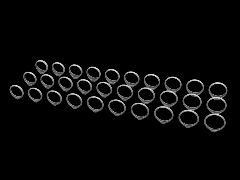 Jewelry Ring v8 S M L Sizes Pack 3D Print Model
