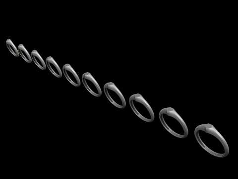 Jewelry Ring v12 S Size 3D print model 3D Print Model