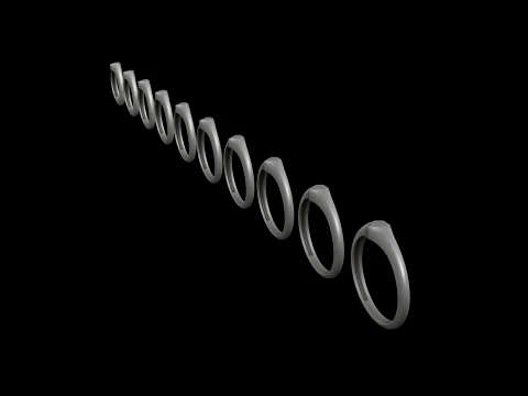Jewelry Ring v12 S Size 3D print model 3D Print Model