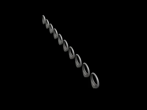 Jewelry Ring v12 M Size 3D print model 3D Print Model