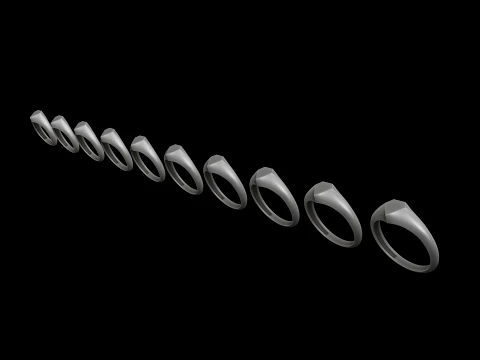 Jewelry Ring v12 M Size 3D print model 3D Print Model