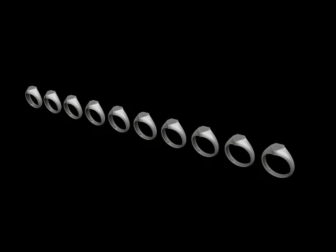 Jewelry Ring v12 L Size 3D print model 3D Print Model