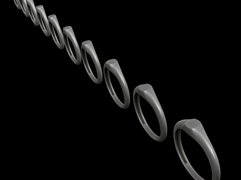 Jewelry Ring v13 S Size 3D print model 3D Print Model