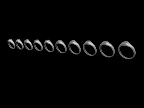Jewelry Ring v13 M Size 3D print model 3D Print Model