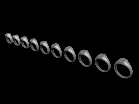 Jewelry Ring v13 L Size 3D print model 3D Print Model