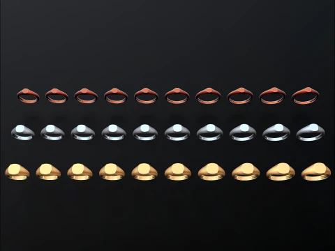 Jewelry Ring v13 S M L Sizes Pack 3D Print Model