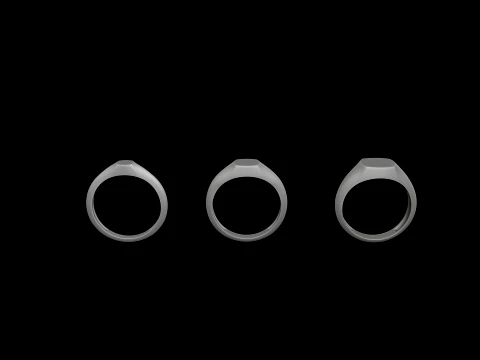 Jewelry Ring v13 S M L Sizes Pack 3D Print Model