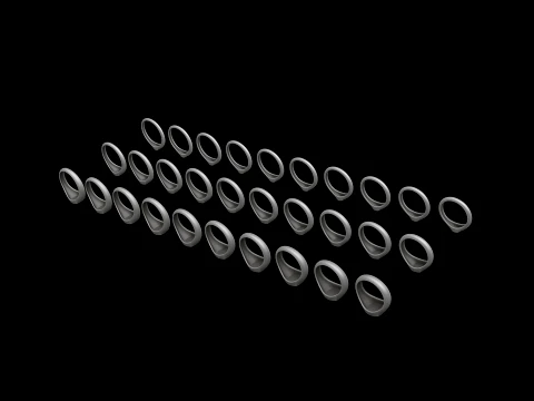 Jewelry Ring v13 S M L Sizes Pack 3D Print Model