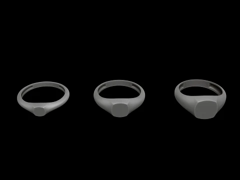 Jewelry Ring v13 S M L Sizes Pack 3D Print Model