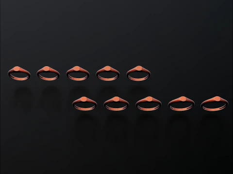 Jewelry Ring v14 S Size 3D print model 3D Print Model