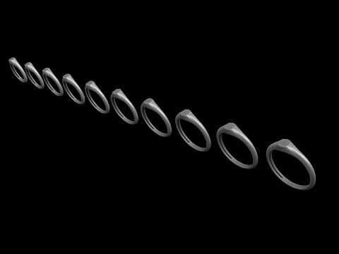 Jewelry Ring v14 S Size 3D print model 3D Print Model