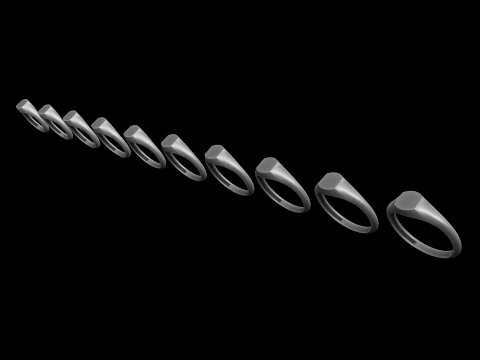 Jewelry Ring v14 M Size 3D print model 3D Print Model